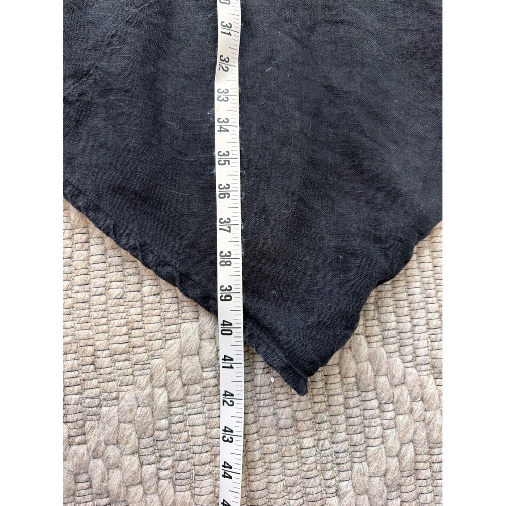 Bryn Walker Tunic Women Large Black Linen Cowl Neck Asymmetric Lagenlook Top - Picture 10 of 10